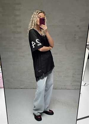 Drift Asym lace tee Sort HAUTE L\'AMITIÈ